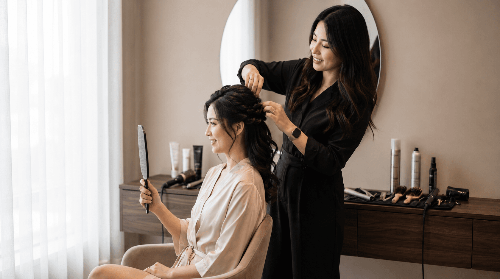 Bridal Hair Styling at Meow Aesthetics